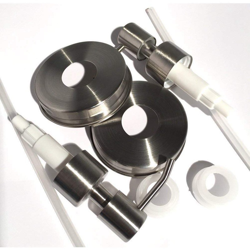 Spot 304 stainless steel pump head bottle cap Mason tank hand sanitizer Nozzle nozzle milk hydraulic pump bath bottle Press