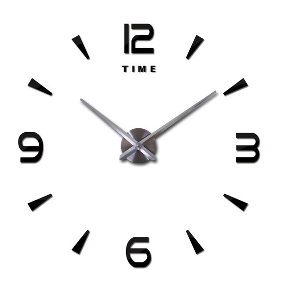 Round clock mirror acrylic home decoration DIY simple design frameless giant wall clock modern 3d sticker clock