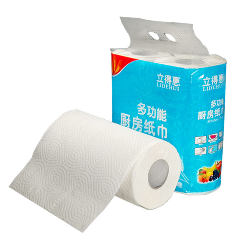 Kitchen paper roll paper absorbent oil-absorbing paper kitchen special tissue household toilet paper towel full box wholesale