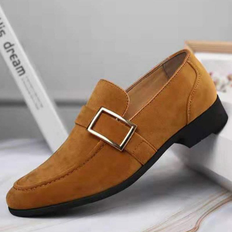 Factory direct 2023 spring cross-border men's leather shoes business formal men's shoes frosted large size British shoes men's tide