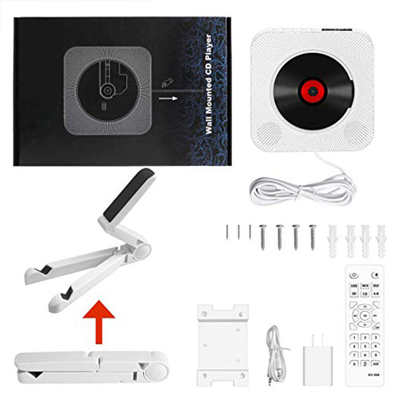 Cross-border Direct Supply New Second-generation Wall-mounted CD Player Bluetooth English Home Portable Album CD Player