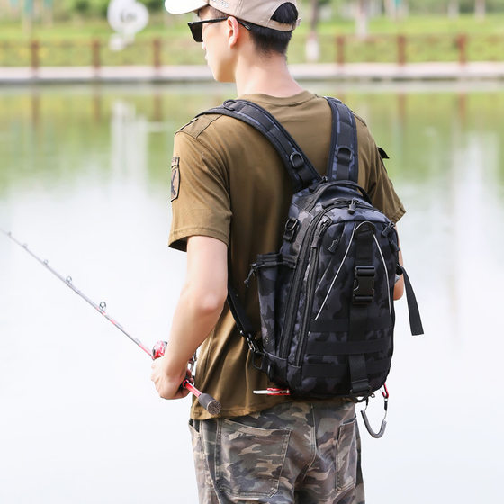 Luya bag multi-functional single shoulder dual-use backpack new outdoor camouflage tactical bag travel sports chest bag men's big