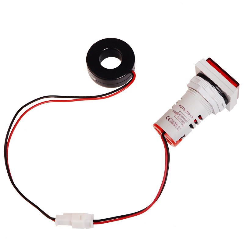 ST17VA square 22mmled digital display AC voltage and current integrated indicator light AC60-500V 0-100A