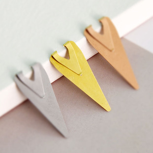 Creative bookmark retro hollow stainless steel metal bookmark mini cute water drop book page three-color stationery supplies