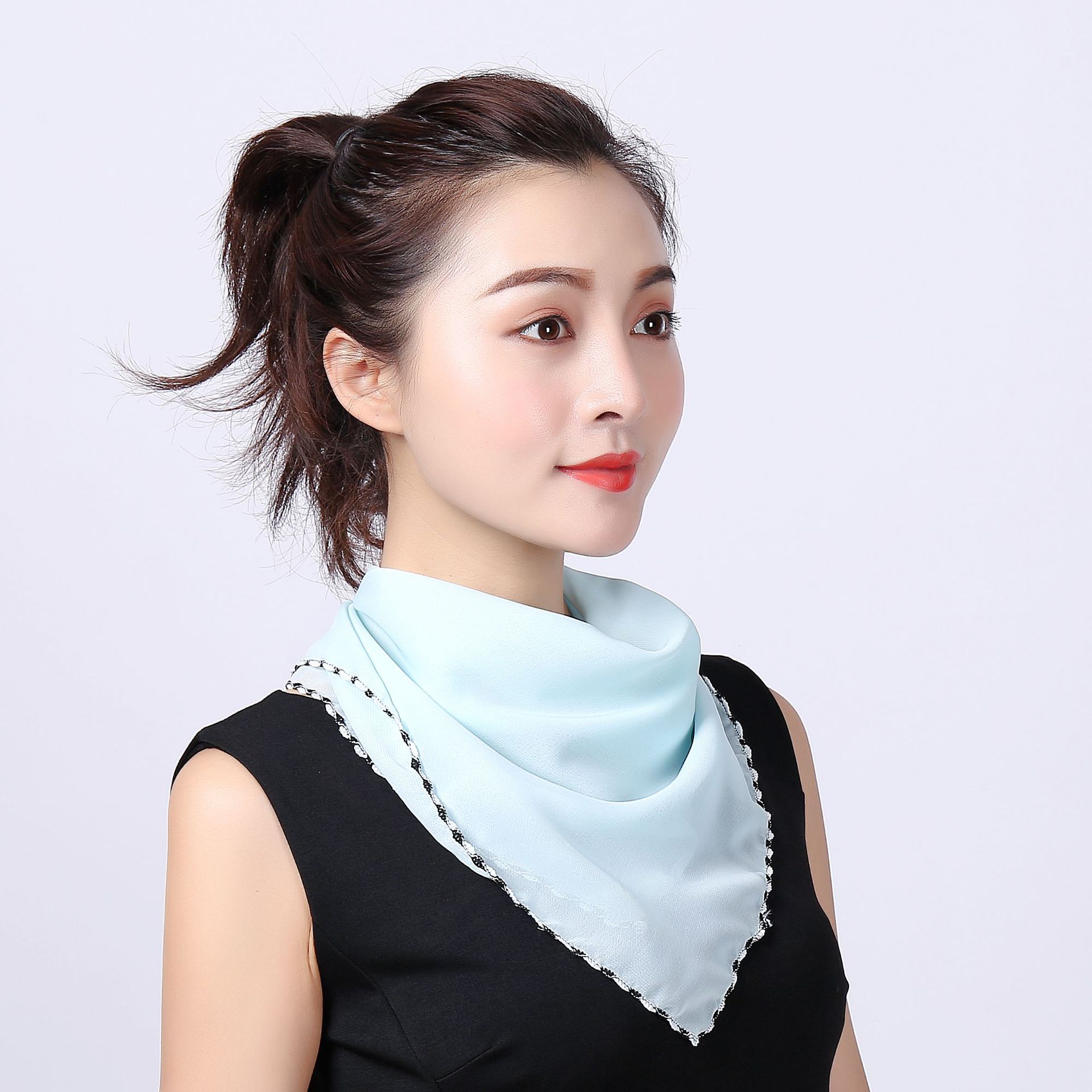 2023 outdoor summer new sunscreen mask cycling UV shawl scarf face protection neck protection dustproof chiffon