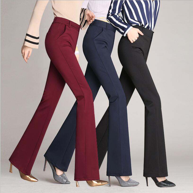 Cross-border supply new micro pants trousers plus size flared pants suit pants women's straight high waist work pants suit pants women