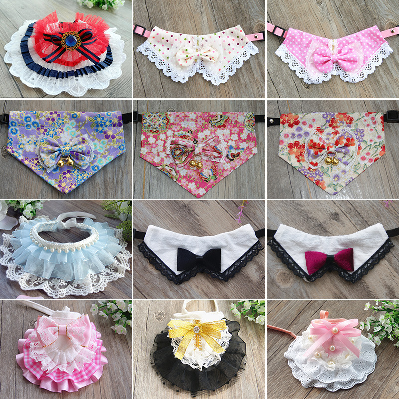 Pet Scarf Lace Princess Dog Scarf Triangle Scarf Bib Accessories Bib Cat Scarf Decoration