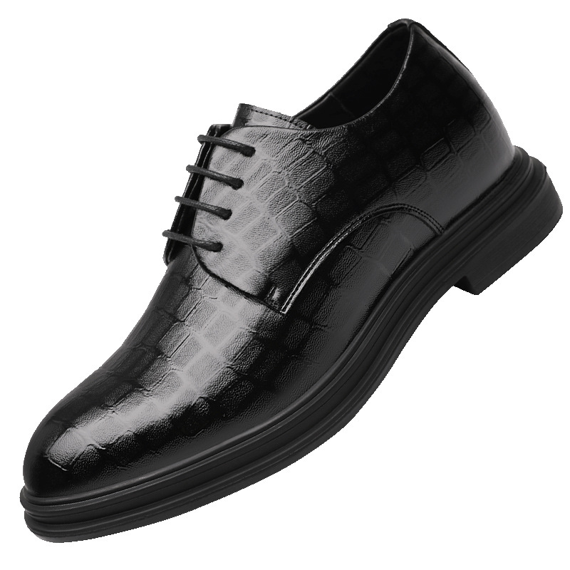 Summer New Business Dress Shoes Men's Genuine Leather Breathable Casual Shoes with 8cm 6cm All-match Soft Bottom Men's Shoes