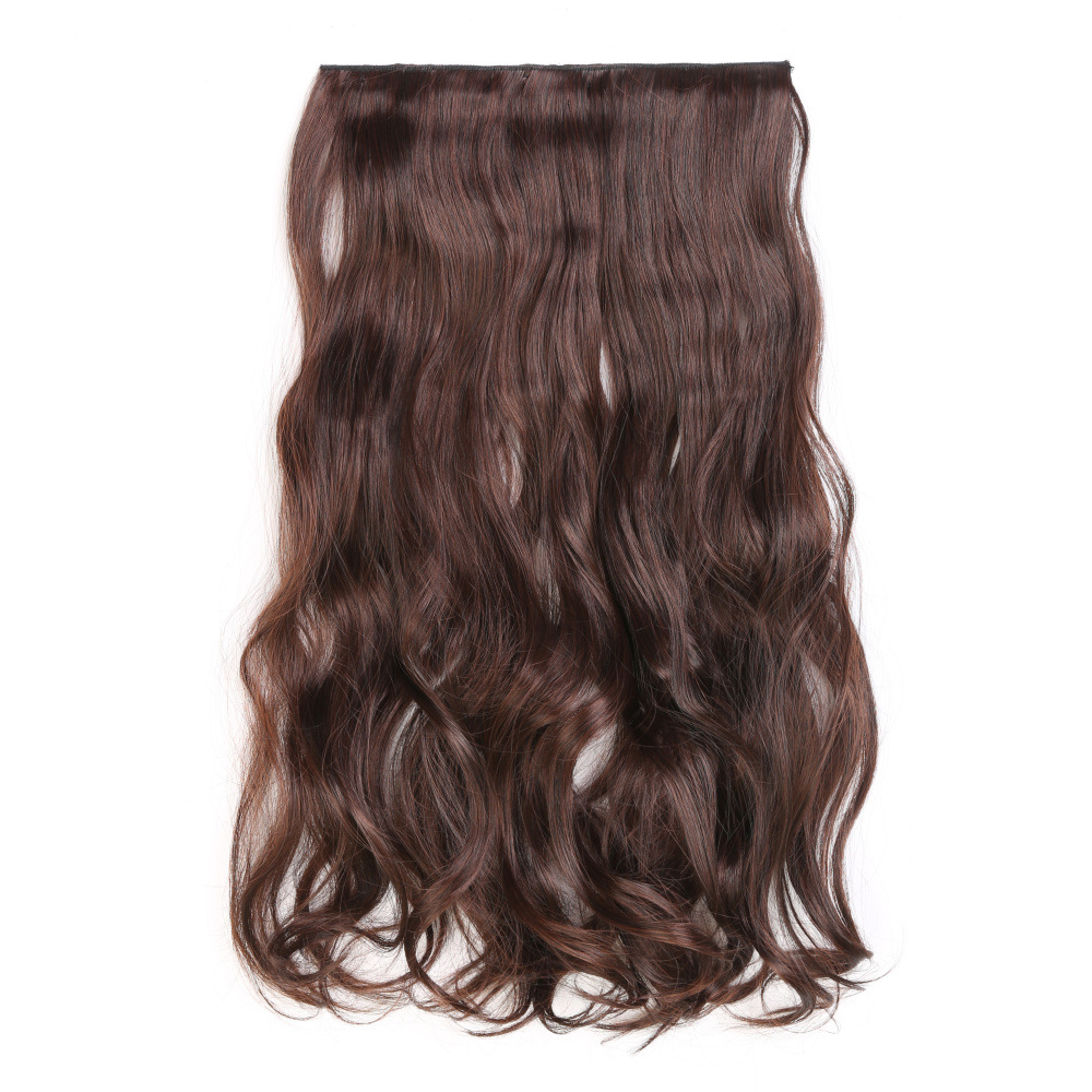 European and American wig piece realistic and natural seamless wig hair extension piece one piece long curly hair five card wig hair extension piece
