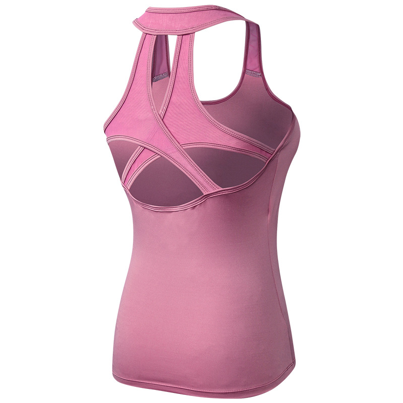 Women's Yoga Vest Sexy Hollow-out Tight Quick-drying Clothes High Elastic Breathable Fitness Running Sports Vest 92101