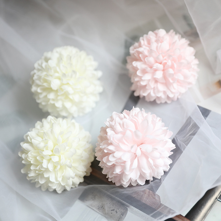 タンポポの花の頭の菊の卓球の菊の小さい清新な結婚のお祝いの花の撮影の道具のdiyの花芸をシミュレーションします。|undefined