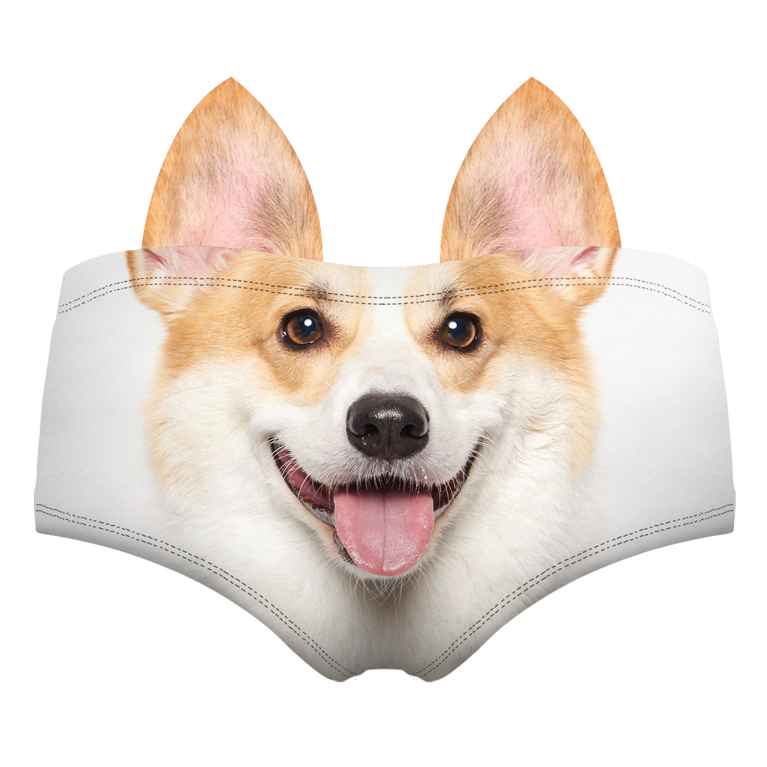 Dog cat pig animal ear cartoon print seamless breathable ladies underwear low waist sexy sexy briefs foreign trade