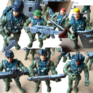 9 cm 8-Pack Simulated Military Model Toys Simulated World War Ii Soldiers, Commando Scene Doll Ornaments