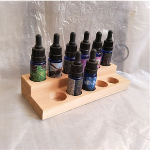 Essential Oil display rack wooden storage box small Table 2 layers 11 holes essential oil classification display rack customized in stock wholesale