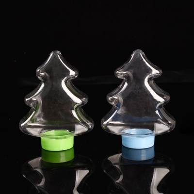 New 30 mouth 130ml Christmas tree plastic bottle pet transparent bottle food grade packaging container Christmas box