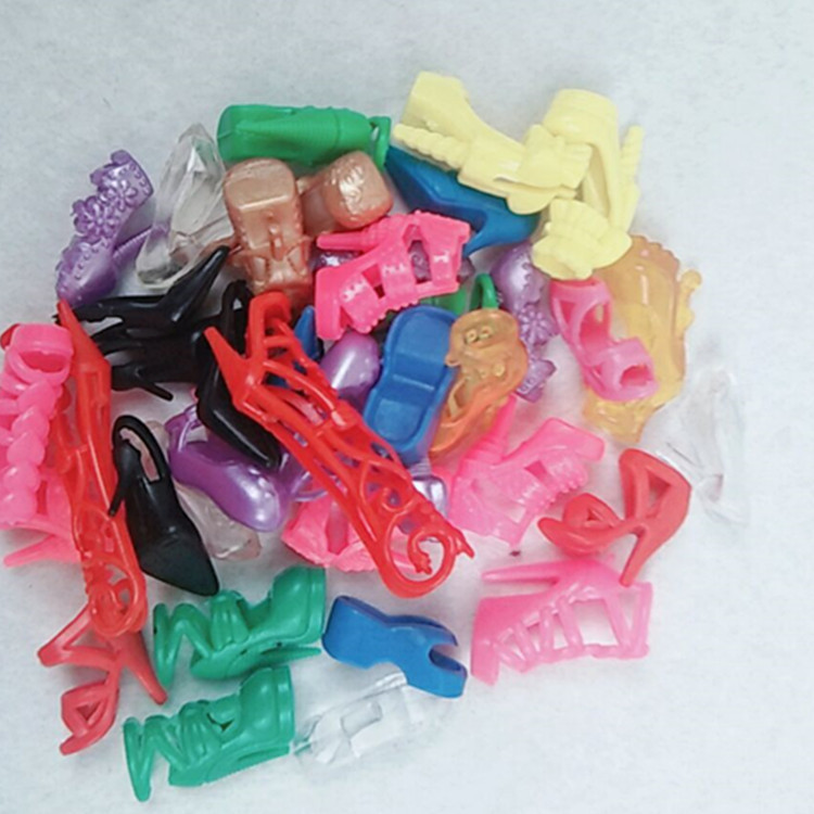 10 pairs of shoes a pack of doll dress Princess doll toy shoes, high heels, booties accessories mixed style