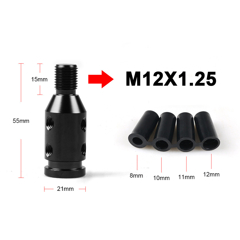 Cross-border hot sale car gear head thread converter gear lever adapter M10x1.5 M12x1.25