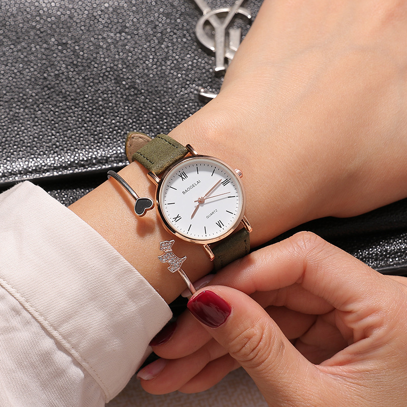Korean Style Simple Small Fresh Belt Watch Women's Quartz Watch Small Artistic Instagram Preppy Watch Amoy Supply