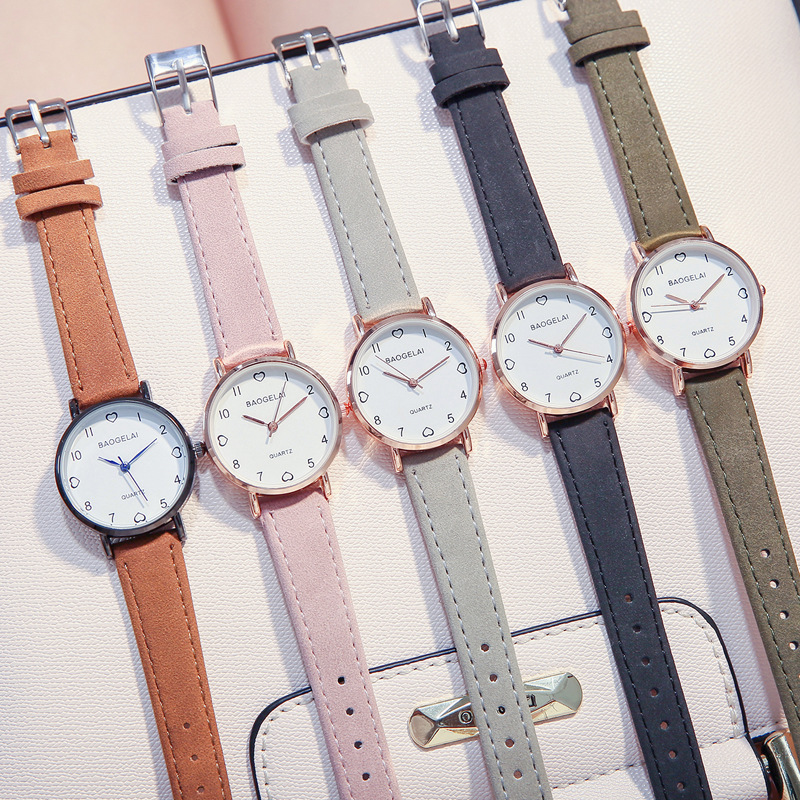 Korean Style Simple Small Fresh Belt Watch Women's Quartz Watch Small Artistic Instagram Preppy Watch Amoy Supply