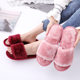 Amazon cross-border open furry autumn and winter women's indoor home wooden floor warm cotton slippers home slippers