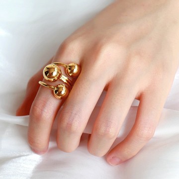 Koreanischer Ins-Nischendesign-Ring, minimalistischer, allgleiches, unregelmäßige Textur, flache Linienöffnung, verstellbarer Ringhersteller_voghion.com