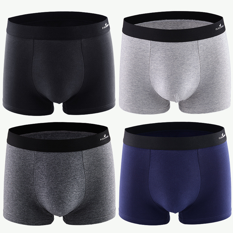 Fuguiniao genuine goods 3/4 cotton men's underwear men's boxer youth pants breathable boys shorts men's shorts
