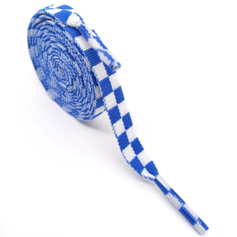 Mosaic fashion shoelaces Plaid shoelaces men and women canvas sports casual skate shoes flat basketball shoes color shoelaces