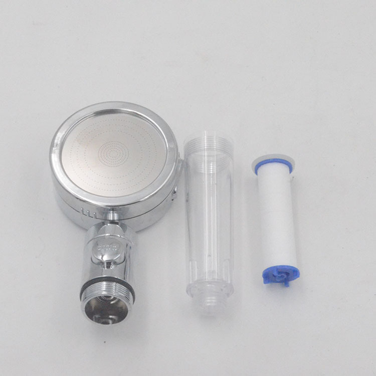 Negative ion booster multifunctional shower nozzle filter core removable and washable hand-held shower head for cross-border e-commerce