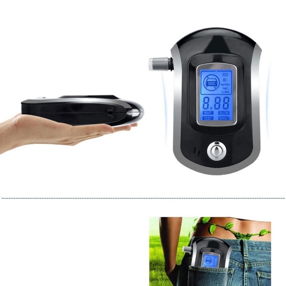 English version AT6000 with 20 mouth portable hand-held breathing alcohol tester blowing alcohol detector