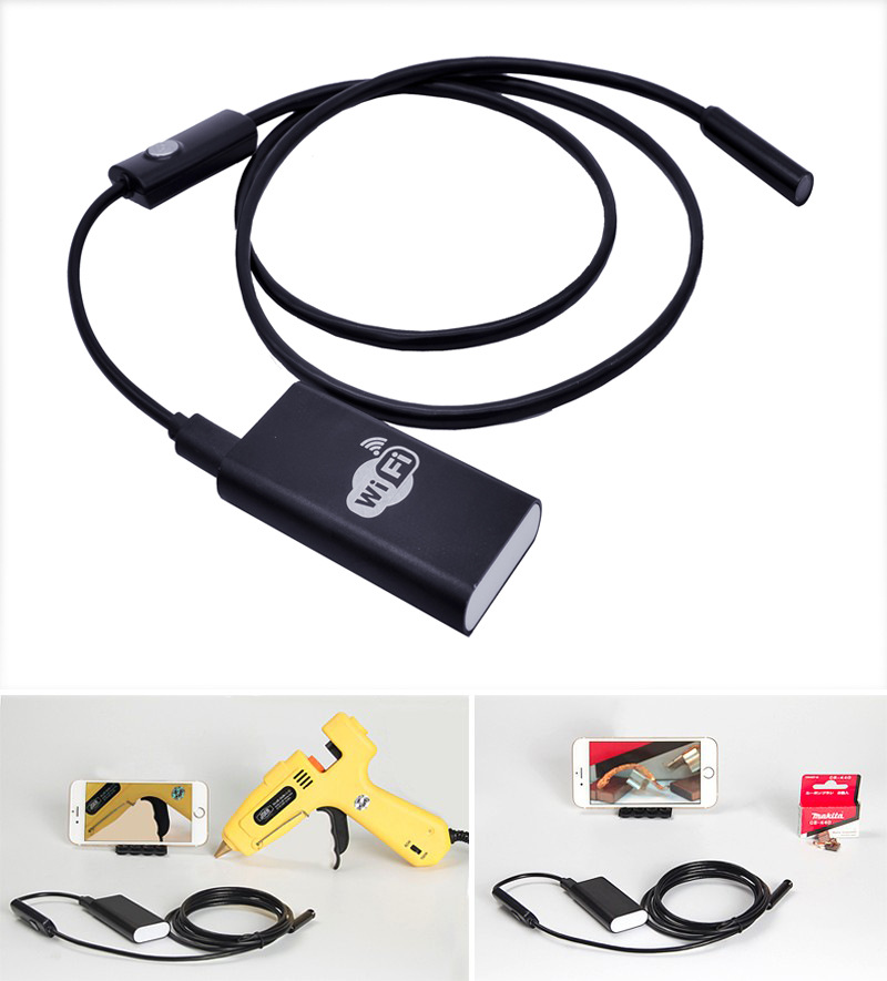 Factory direct industrial endoscope WiFi endoscope HD wireless mobile phone endoscope car pipe camera