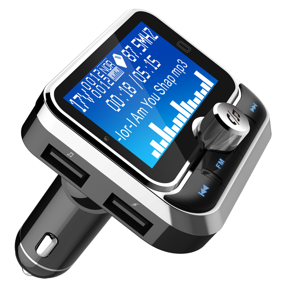 [With remote control + dot matrix screen] BC32 car Bluetooth mp3 player hands-free phone supports multiple languages