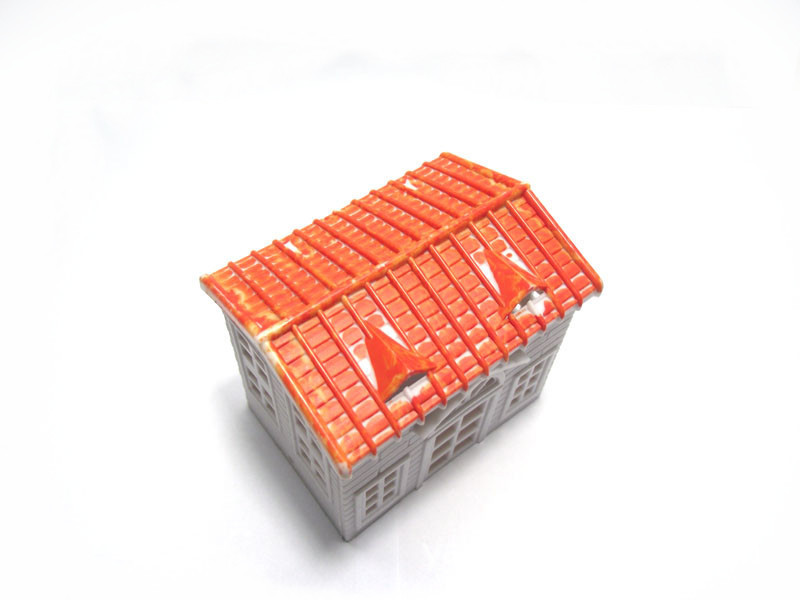 5CM high white 3D small Villa model simulation building modeling psychological sand table products Western style building
