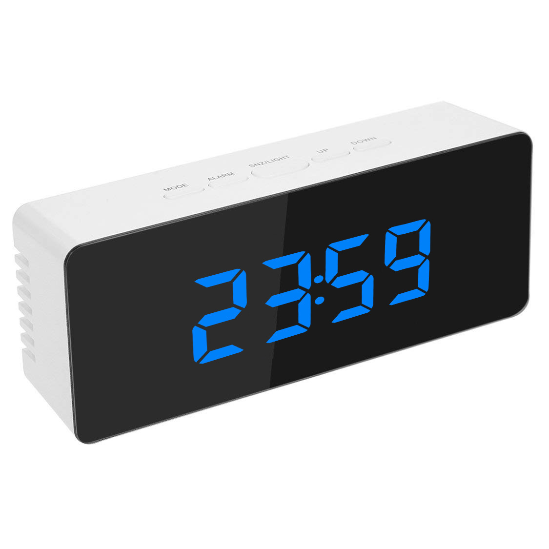 Creative LED mirror alarm clock digital display perpetual calendar HD digital alarm clock mirror clock makeup mirror electronic clock
