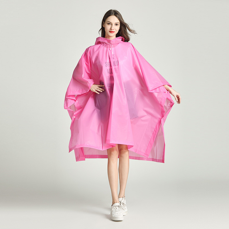 Adult Cape raincoat EVA environmental protection raincoat outdoor mountaineering travel raincoat non-disposable raincoat factory direct sale
