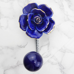 Factory single multi-color ceramic clothes hook flower clothes hook single hook