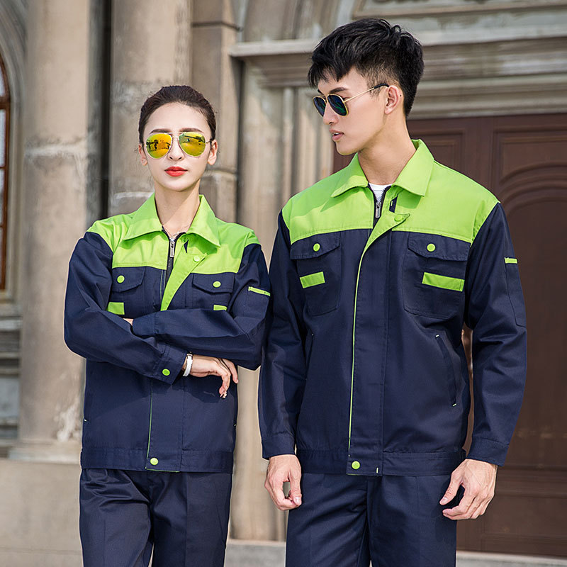 Work clothes set men's spring and autumn labor protection clothing wholesale wear-resistant auto repair clothing workshop factory clothing site clothing embroidery logo