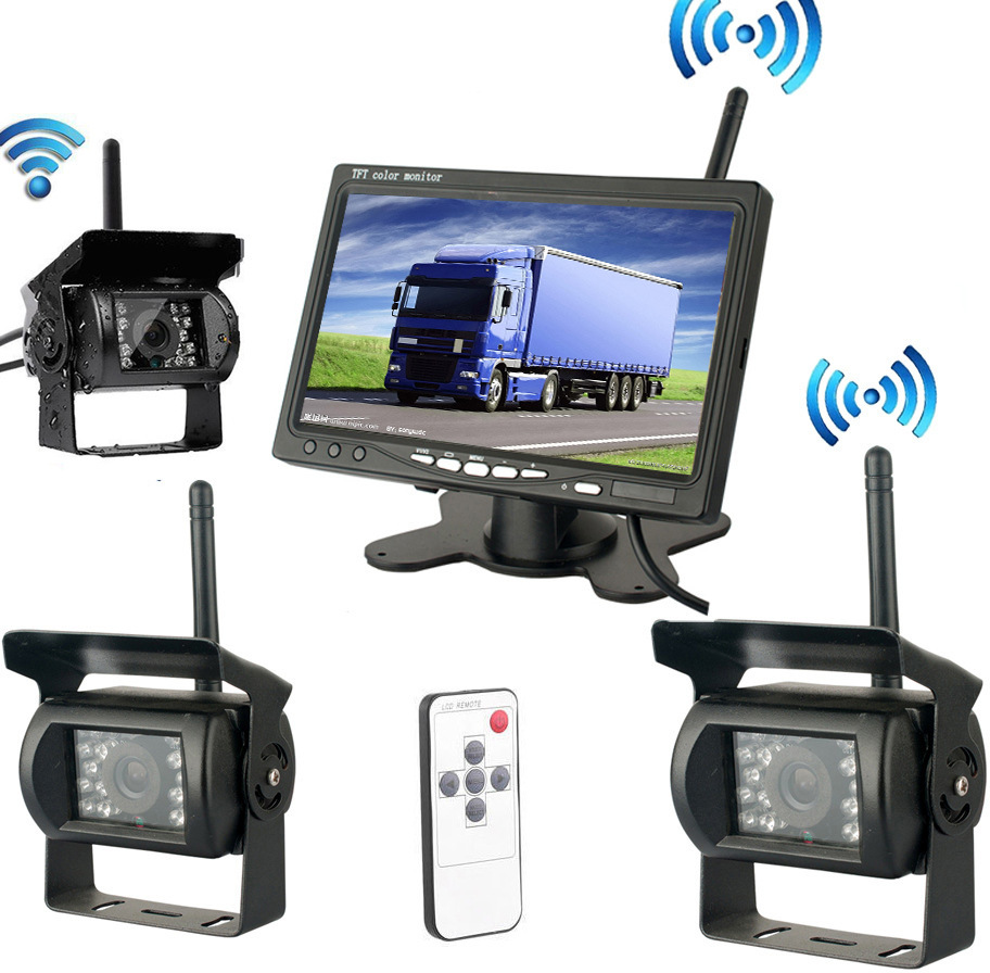 Forklift truck harvester 7 inch car Wireless reversing image display camera