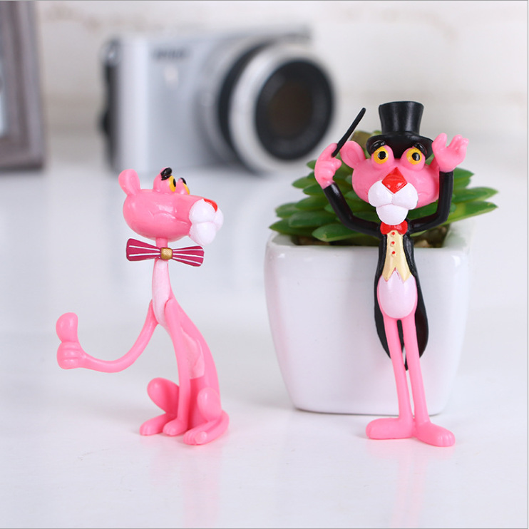 Red Leopard hand-made doll customized cute doll micro landscape decoration cartoon Naughty Leopard model