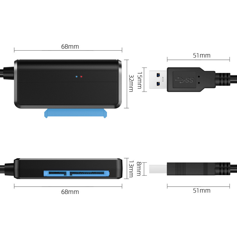 Easy drive line usb to SATA2.5/3.5 inch compatible hard disk data line usb3.0 hard disk adapter in stock
