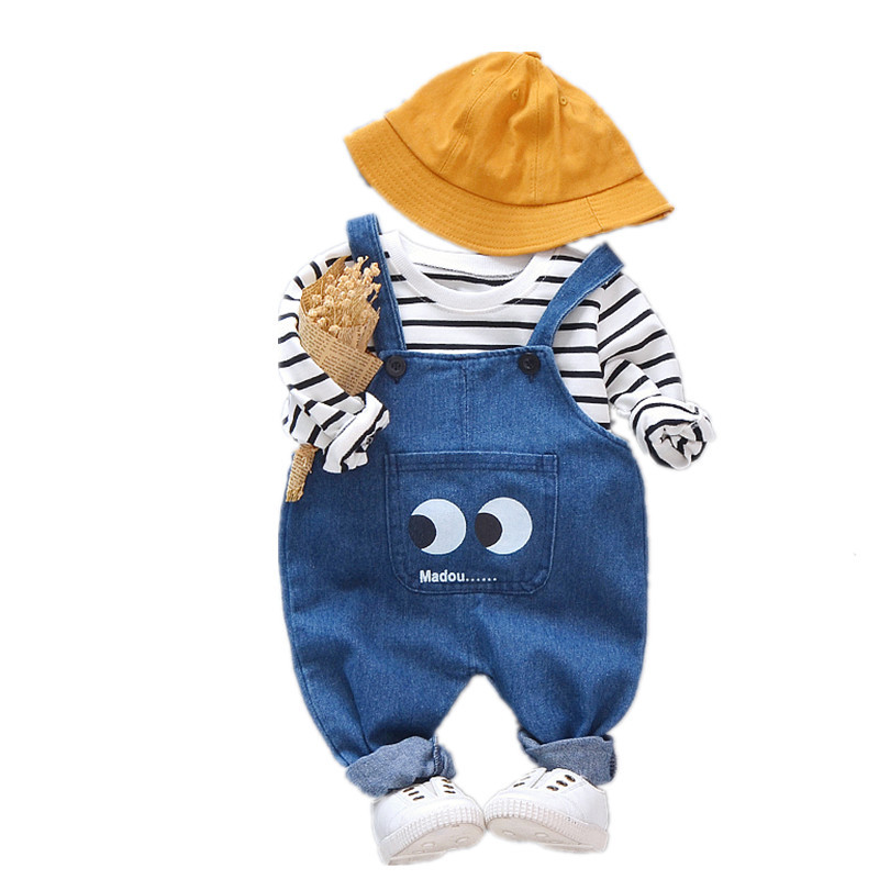 Children's Wear Boys' Strap Set Spring 2023 New Children's Lapel Sweatshirt Two-piece Korean Fashionable Clothes