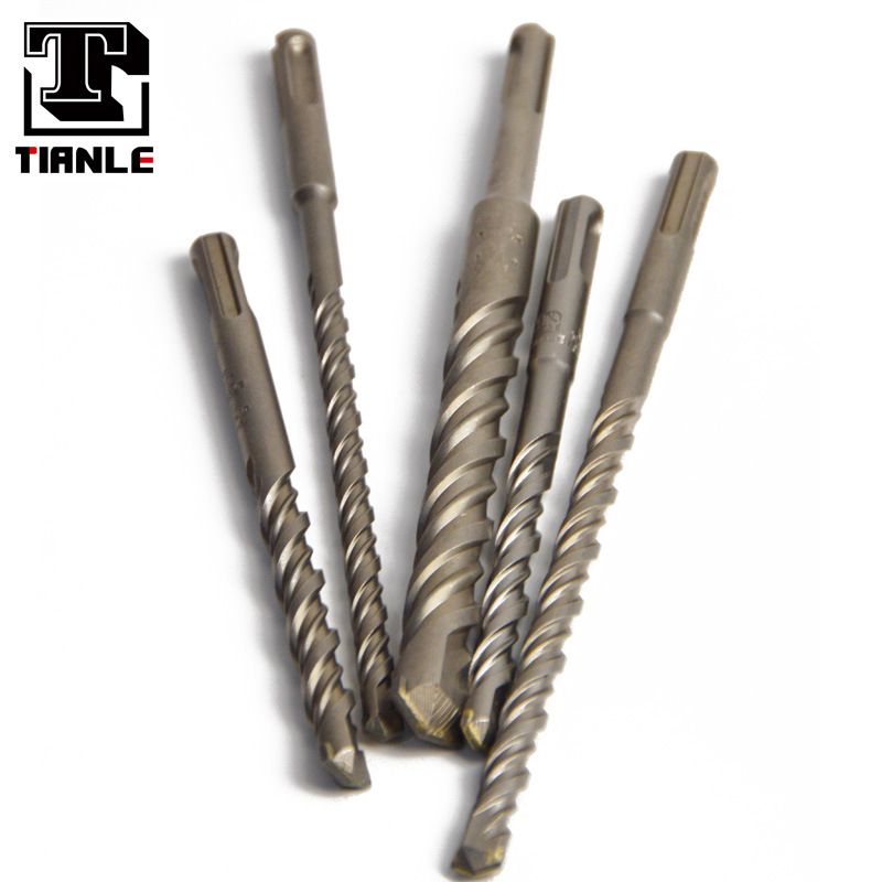 Non-standard round shank four-pit two-pit two-groove carbide electric hammer drill construction through wall concrete impact drill