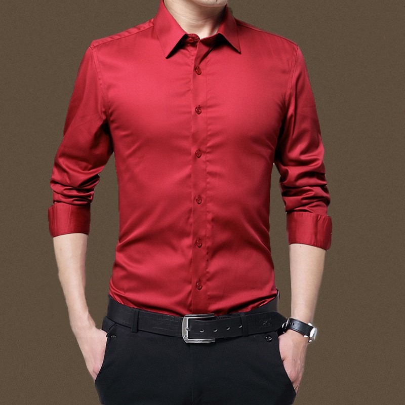 New Autumn Men's Long Sleeve Shirt Formal Dress Professional Wholesale Shirt Long Sleeve Men's White Slim Fit Men's Shirt