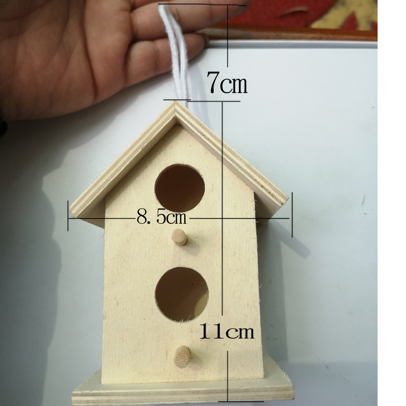 クリエイティブ木製鳥の巣作成キット小さな装飾的な鳥の家オフィス文化木製工芸品|undefined