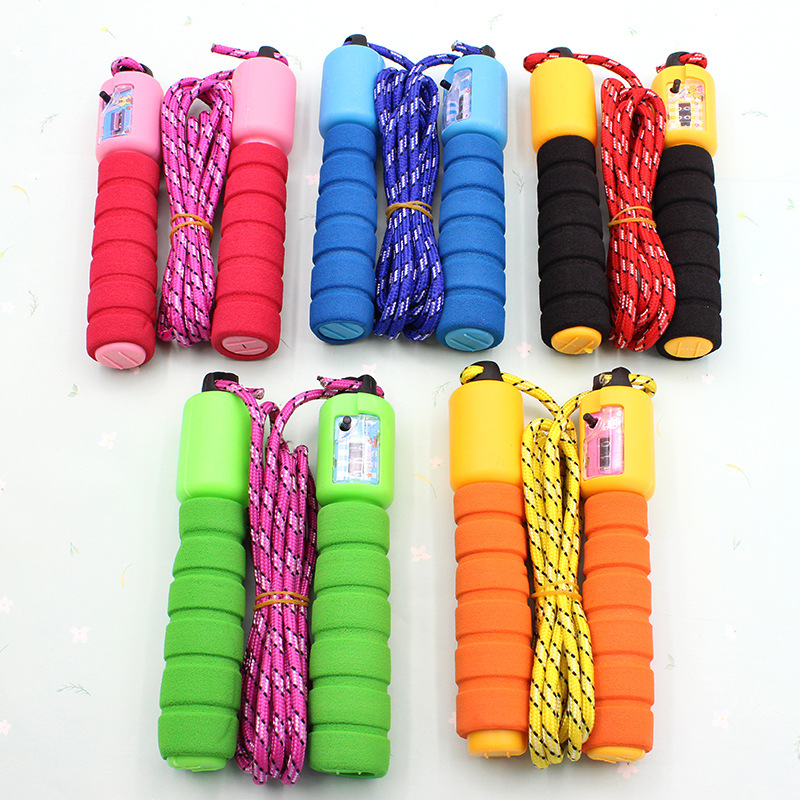 Sponge counting skipping rope sponge cover digital skipping rope high school entrance examination competition competitive skipping rope adult children fitness skipping rope batch