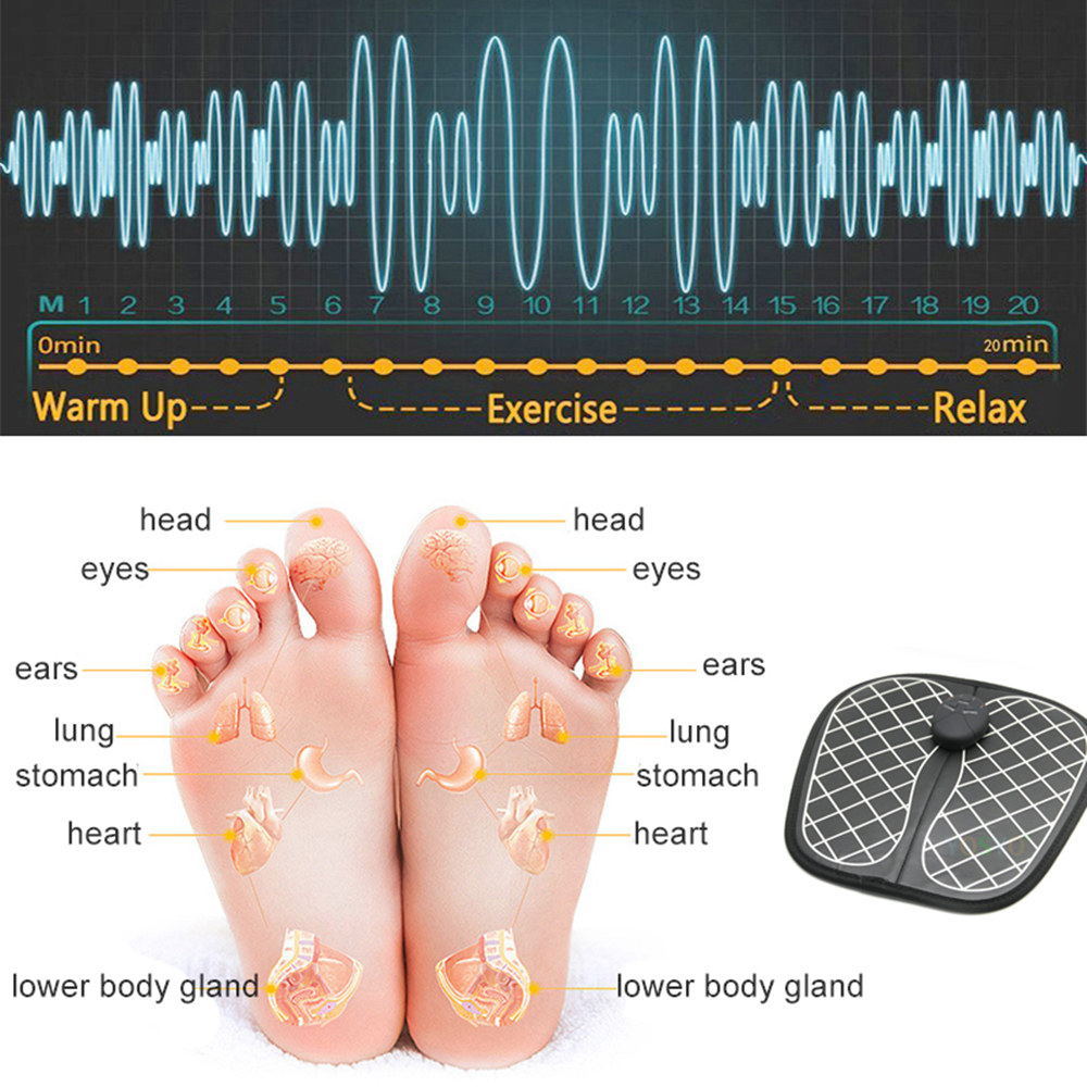 Factory Wholesale EMS Foot Smart Foot Massage Mat Portable Foot Therapy Machine Foot Massager