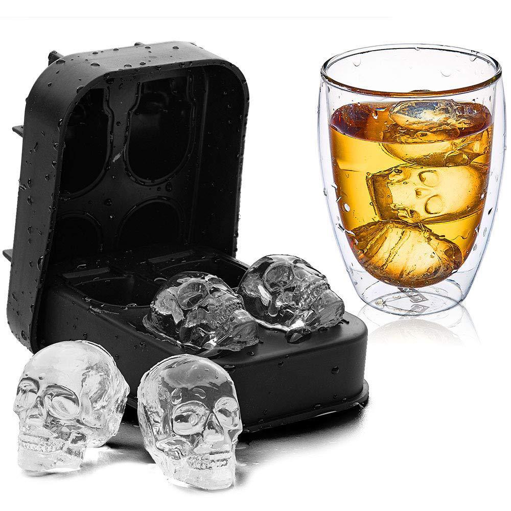 Silicone Skull Ice Cube Quad Silicone Ice Cube Skull Halloween Ice Cube Bar Creative DIY Mold