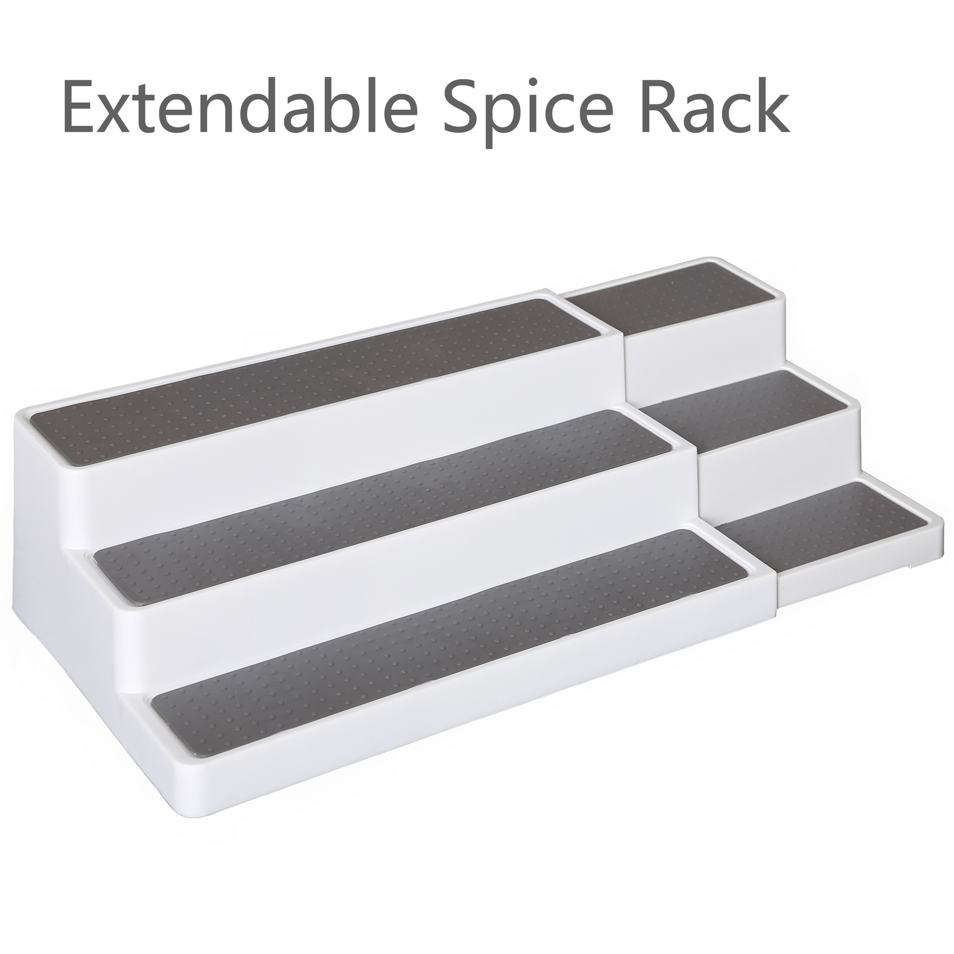 2019 New horizontal pull stretch three-layer ladder seasoning rack seasoning storage rack household supplies kitchen storage rack