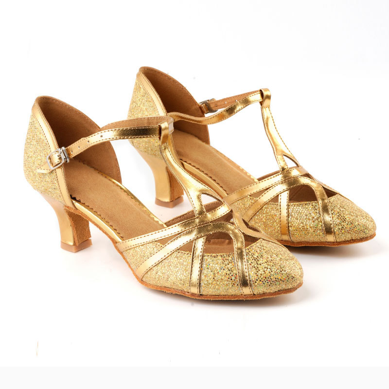 Cross-border Foreign Trade Adult Latin Dance Shoes High-heeled Dance Latin Shoes Baotou Modern Dance Shoes Soft-soled Dance Shoes