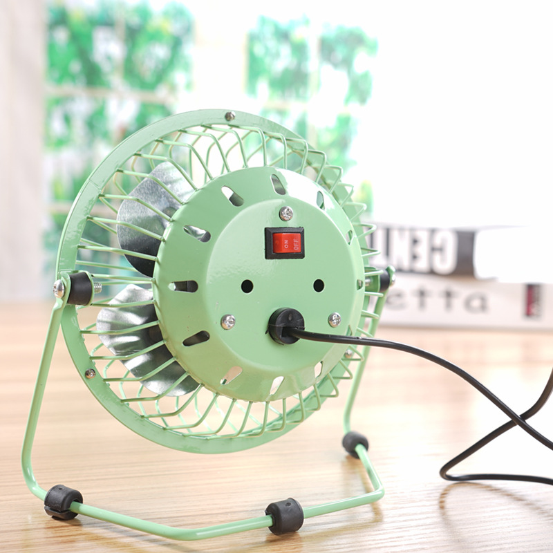 Creative USB Fan, Aluminum Blade Mini Iron Wire Fan, Desk Office Low Noise Portable Fan, Large Quantity