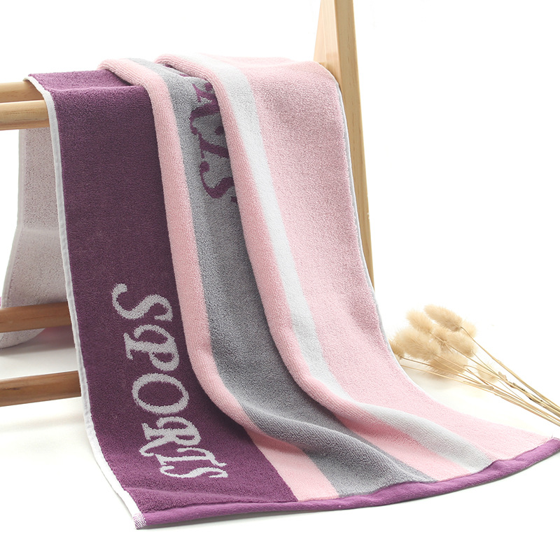 Thickened absorbent cotton extended towel 40*95 adult fitness sports towel sweat absorbent adult extended bath towel